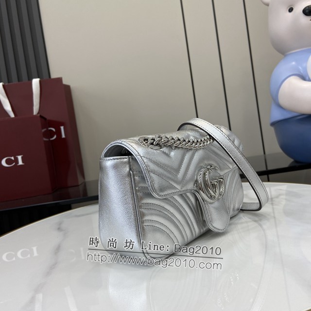 Gucci專櫃古馳最新款Marmont系列迷你手袋鏈條女包 jh2059型號：446744